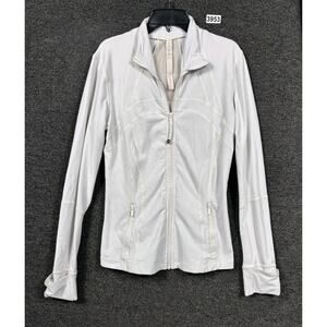 Lululemon Define Jacket Nulu Womens 8 White Opal Full Zip Athleisure *READ